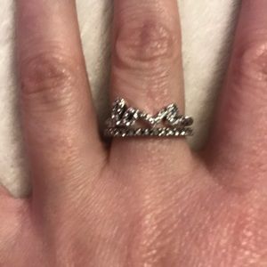 2 Rings Love Premier Designs antique silver